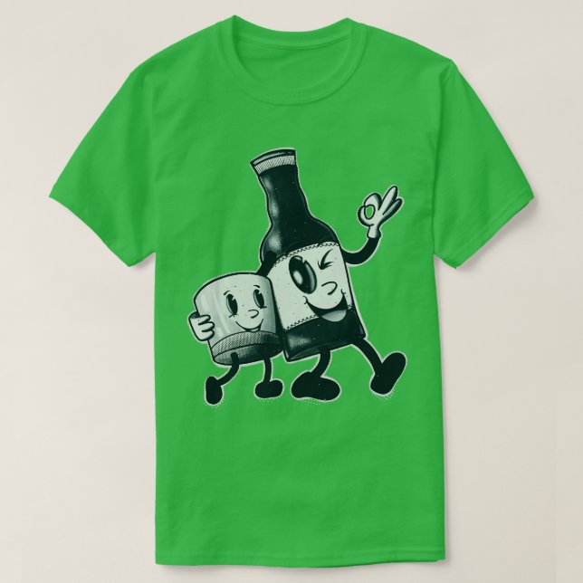 Camiseta Rubber Hose Toon Bourbon Fun (Diseño del anverso)