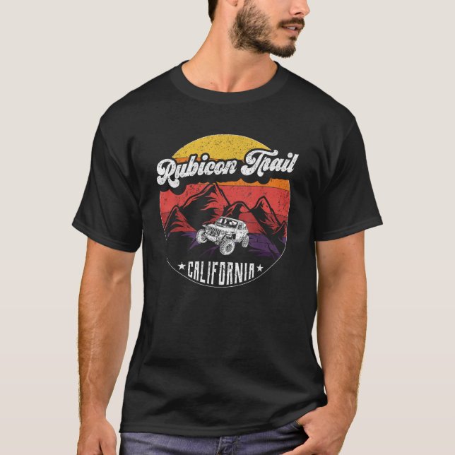 Camiseta Rubicon Trail California 4x4 Off road SUV Vehículo (Anverso)