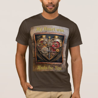 Camiseta Rubíes Steampunk Y Engranajes Corazón Oscuro