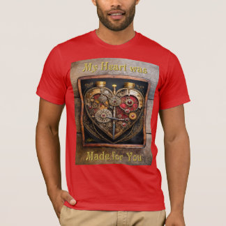 Camiseta Rubíes Steampunk Y Engranajes Corazón Oscuro