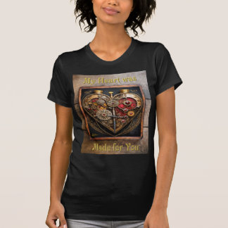 Camiseta Rubíes Steampunk Y Engranajes Corazón Oscuro