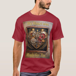 Camiseta Rubíes Steampunk Y Engranajes Corazón Oscuro 