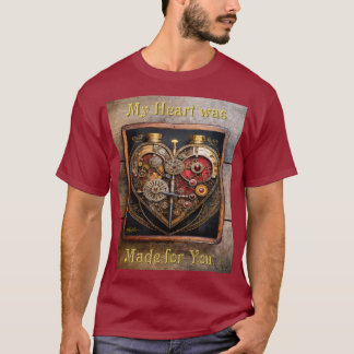 Camiseta Rubíes Steampunk Y Engranajes Corazón Oscuro