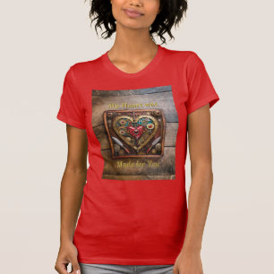 Camiseta Rubies Y Cuchillos Corazón Steampunk Series