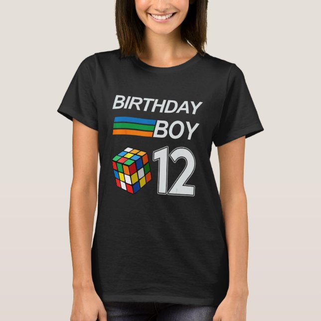 Camiseta Rubix cubo velocidad de corte de natalidad niño de (Anverso)