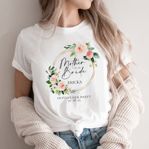 Camiseta Rubor Floral Wreath Madre De La Novia