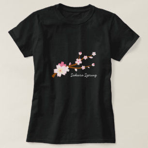 Camiseta Rubor rosa Sakura Cherry Blossom Japonés