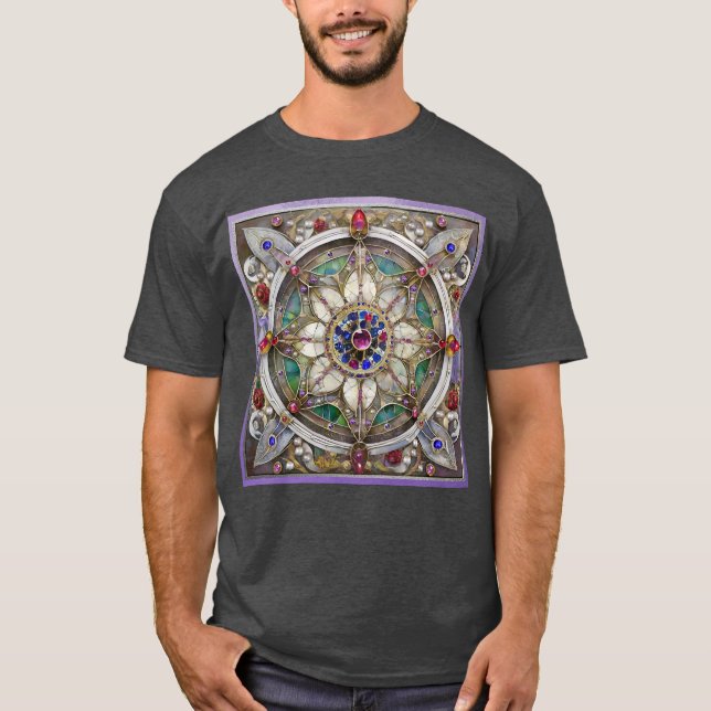 Camiseta Ruby, Amethyst, Sapphire y Pearl Mandala (Anverso)