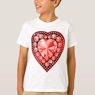 Camiseta Ruby Gemstone Heart