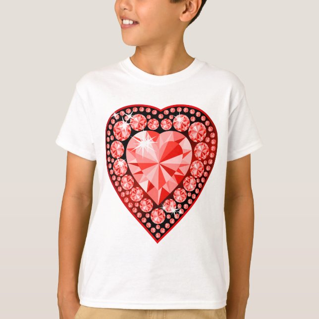 Camiseta Ruby Gemstone Heart (Anverso)