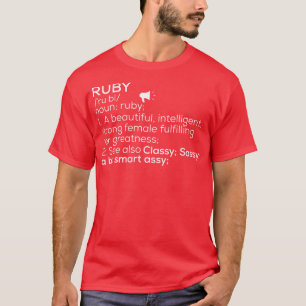 Camiseta Ruby Nombre Ruby Definición Ruby Nombre femenino R