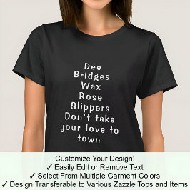 Camiseta Ruby Tee Apellidos Totalmente Personalizados Para 