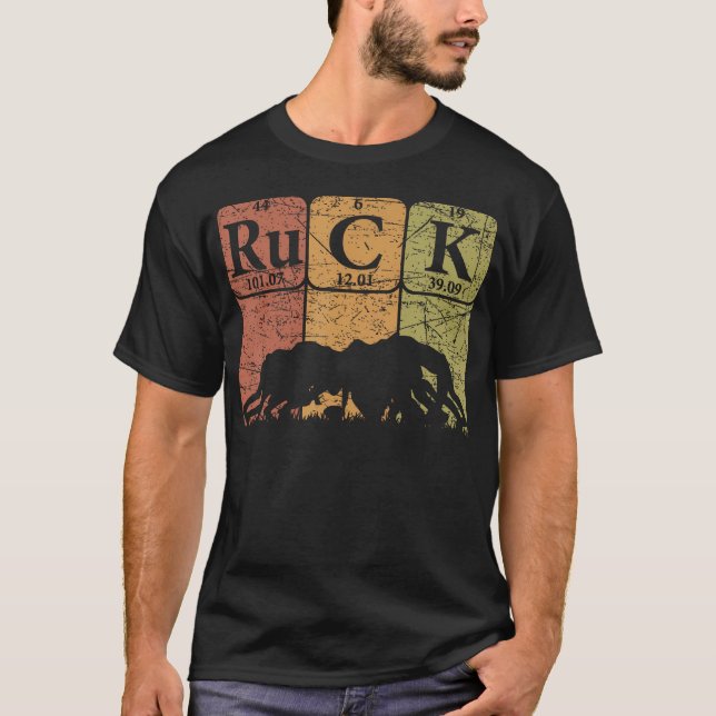 Camiseta Ruck Rugby Periódico Table Elements Rugby Player (Anverso)