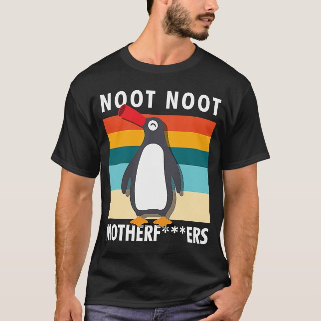 Camiseta Rude no ser madre de su sarcástico pingüino gráfic (Anverso)