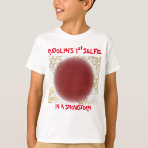 Camiseta Rudolf de Navidad toma su primera Selfie en una To