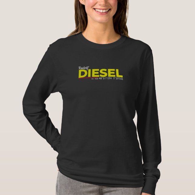 Camiseta Rudolf Diesel 1858 I Motor Diesel Diesel De Ajuste (Anverso)