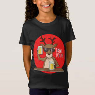 Camiseta Rudolph Brewdolph Reindeer Funny Beer Navidades Cr