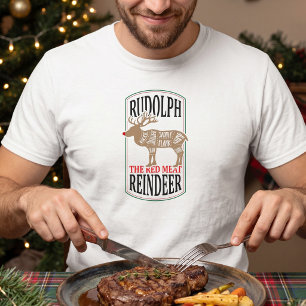 Camiseta Rudolph El Reno de Carne Roja