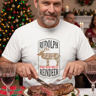 Camiseta Rudolph El Reno De Carne Roja