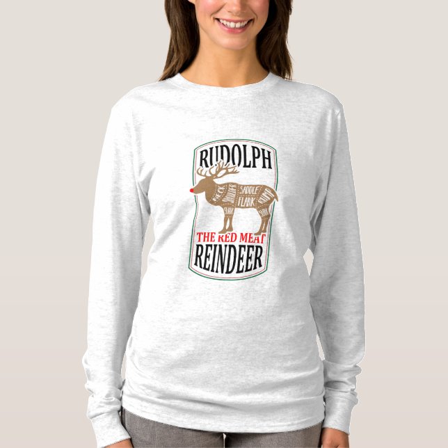 Camiseta Rudolph, el reno de la carne roja (Anverso)