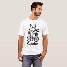 Rudolph El Reno Montando una Bicicleta