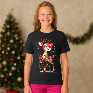 Camiseta Rudolph La Navidad de Reno Rojo