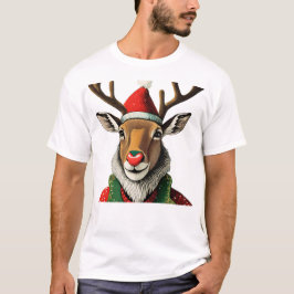 Camiseta Rudolph Los Navidades De Renos De La Nariz Roja