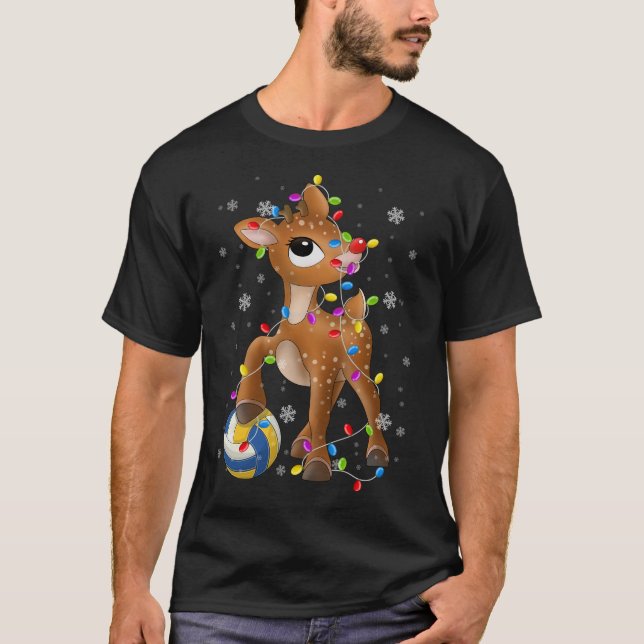 Camiseta Rudolph Los Navidades De Voleibol De Ranos De La N (Anverso)