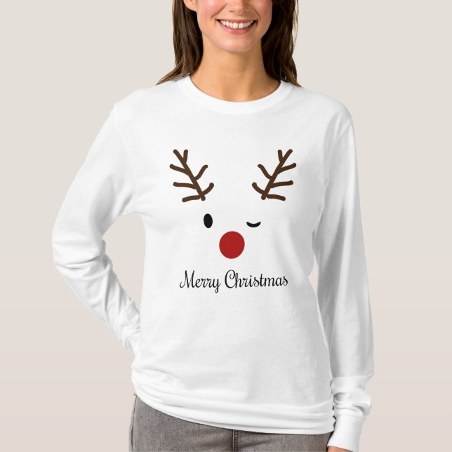 Camiseta Rudolph Merry Christmas (Anverso)