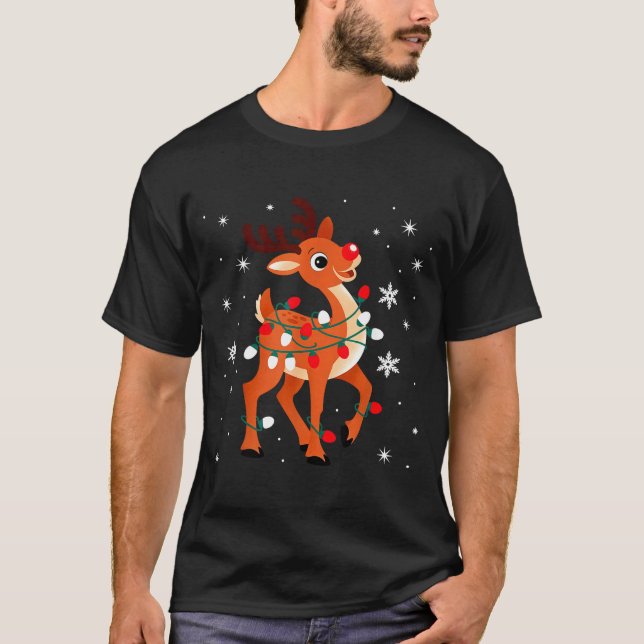 Camiseta Rudolph The Red Nose Reindeer For Kids And Christm (Anverso)