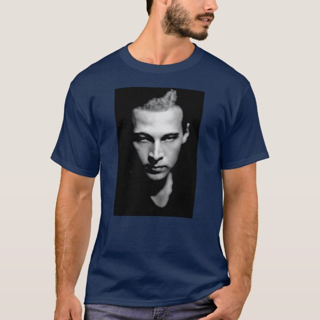 Camiseta Rudolph Valentino Blanco y negro (Anverso)