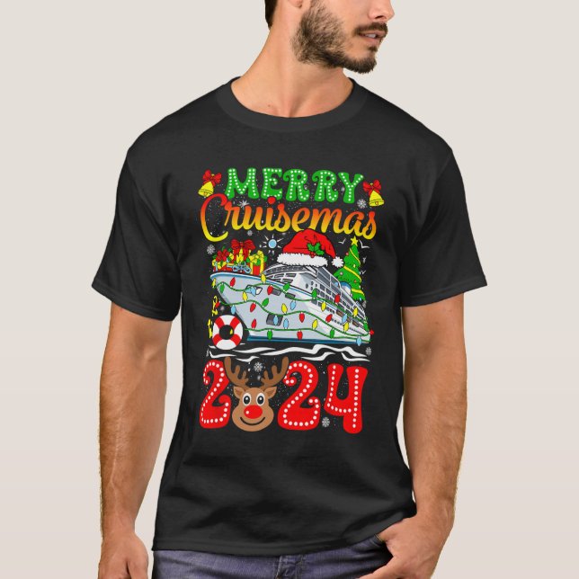 Camiseta Rudolph Xmas, Navidades de cruceros Merry Cruisema (Anverso)