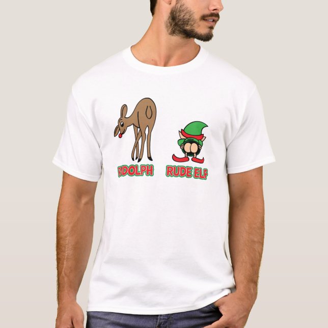 Camiseta Rudolph y duende grosero (Anverso)