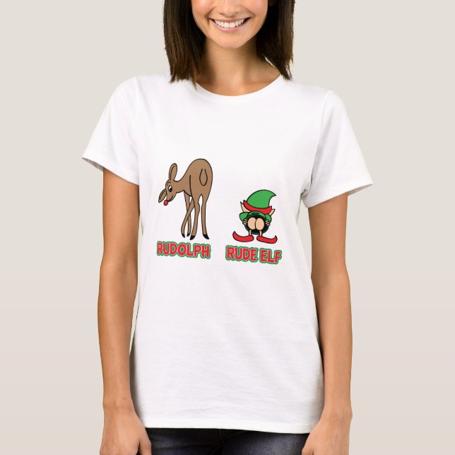 Camiseta Rudolph y duende grosero (Anverso)