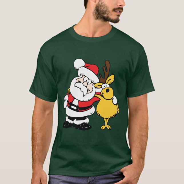 Camiseta Rudolph y Santa Buddies (Anverso)