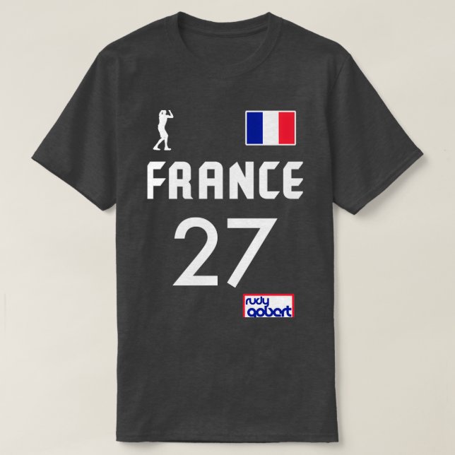 Camiseta Rudy Gobert ))( 2021 Francia Basketball Team Jerse (Diseño del anverso)