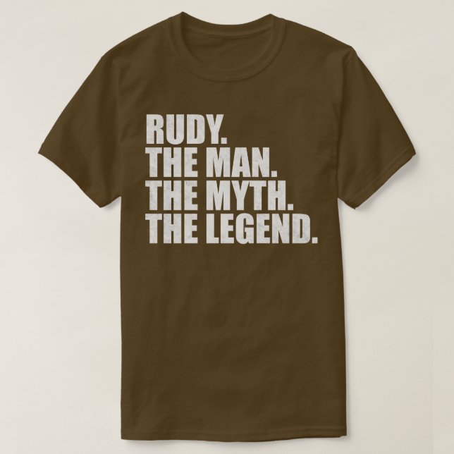Camiseta RudyRudy Nombre Rudy Nombre dado su nombre (Diseño del anverso)