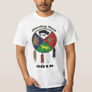 Camiseta Rueda blanca de la medicina de la mujer del búfal