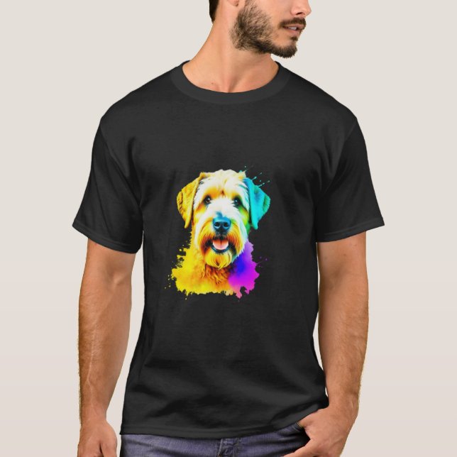Camiseta Rueda blanda de barro Terrier Pop Art I Perro Love (Anverso)