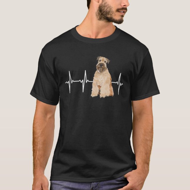 Camiseta Rueda blanda recubierta Terrier Heartbeat Perro Lo (Anverso)