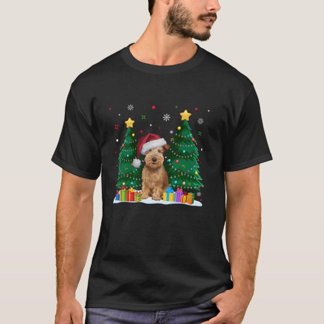 Camiseta Rueda blanda recubierta Terrier Perro Lover Santa  (Anverso)