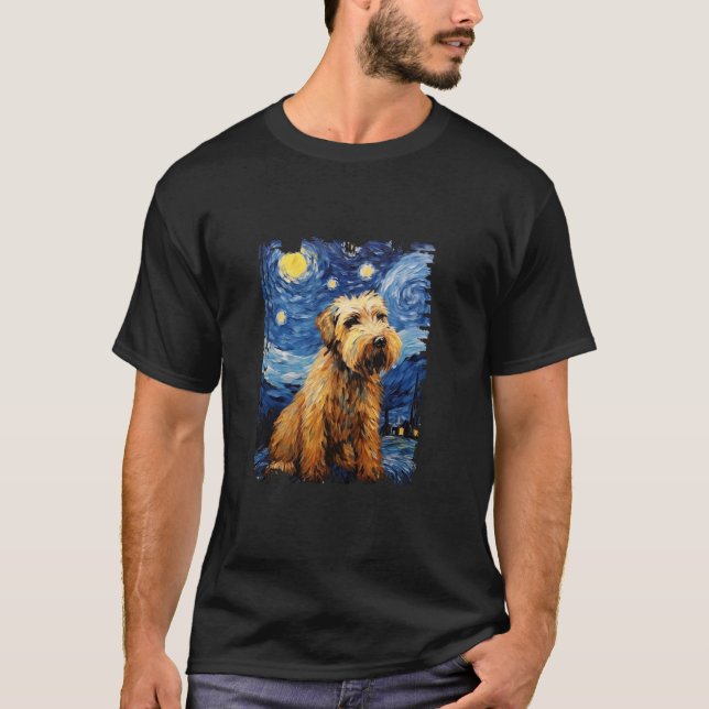 Camiseta Rueda blanda recubierta Terrier Perro Starry Night (Anverso)