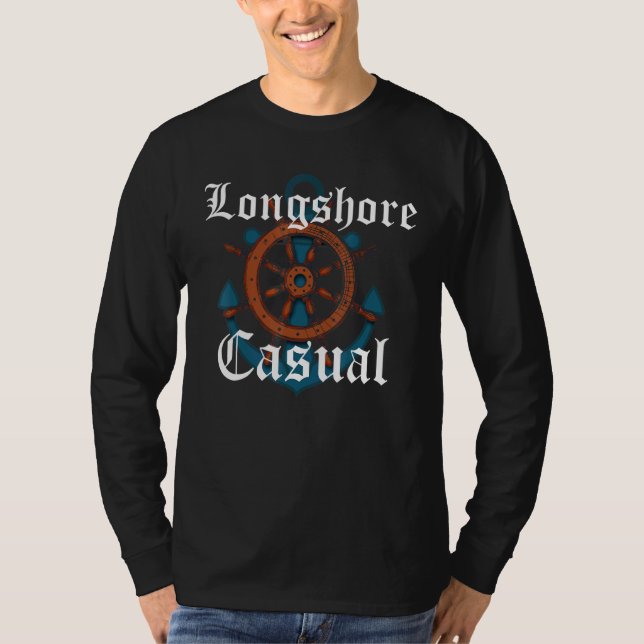 Camiseta Rueda de ancla inglesa antigua Casual Longshore (Anverso)