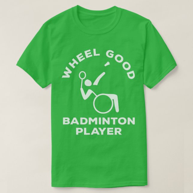 Camiseta Rueda de bádminton para silla de ruedas Bastón bue (Diseño del anverso)