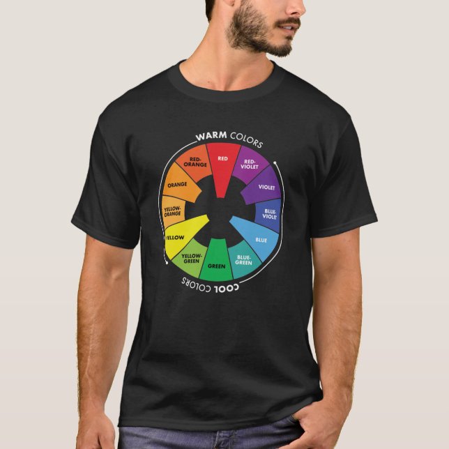Camiseta Rueda de color - Colores primarios, secundarios y  (Anverso)