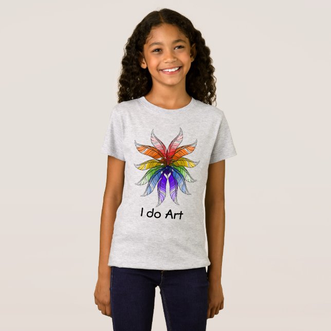 Camiseta - Rueda de color de pluma y texto (Anverso completo)