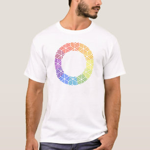 Camiseta Rueda de color de trama isométrica