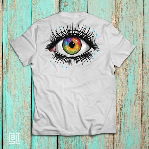 Camiseta Rueda de Color Diseño de Ojo Educación Artística T