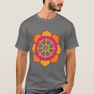 Camiseta Rueda de Dharma budista de loto regalo