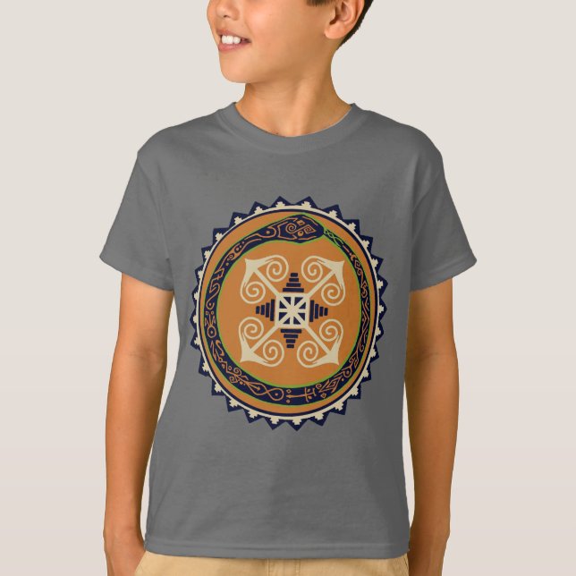 Camiseta Rueda de Fuego Devino con Serpiente Ouroboros VooD (Anverso)